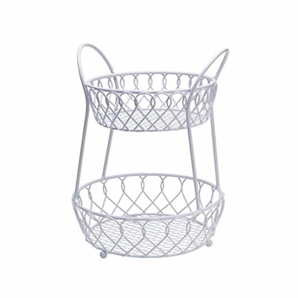 Mikasa Gourmet Basics Loop and Lattice 2 Tier Basket - 16 in x 12 in