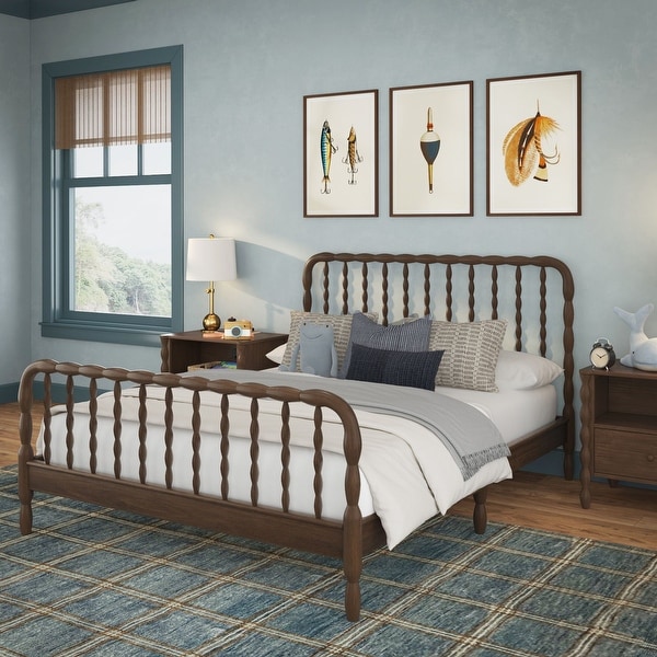 Max & Lily Jenny Queen Spindle Platform Bed - On Sale - Bed Bath