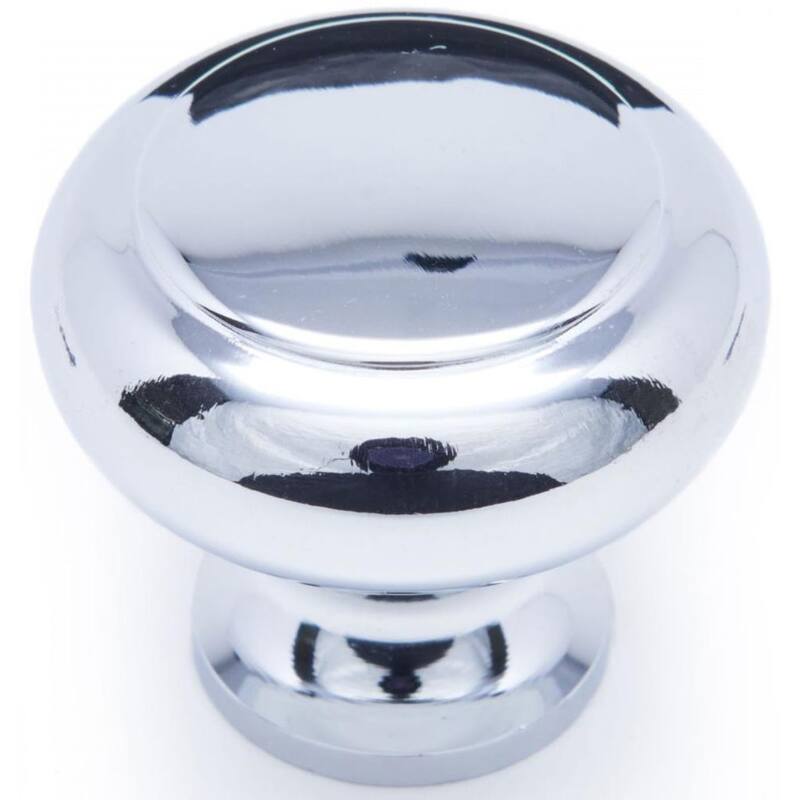 RK International CK 91 Plain 1-1/4" Solid Metal Mushroom Cabinet / - Chrome