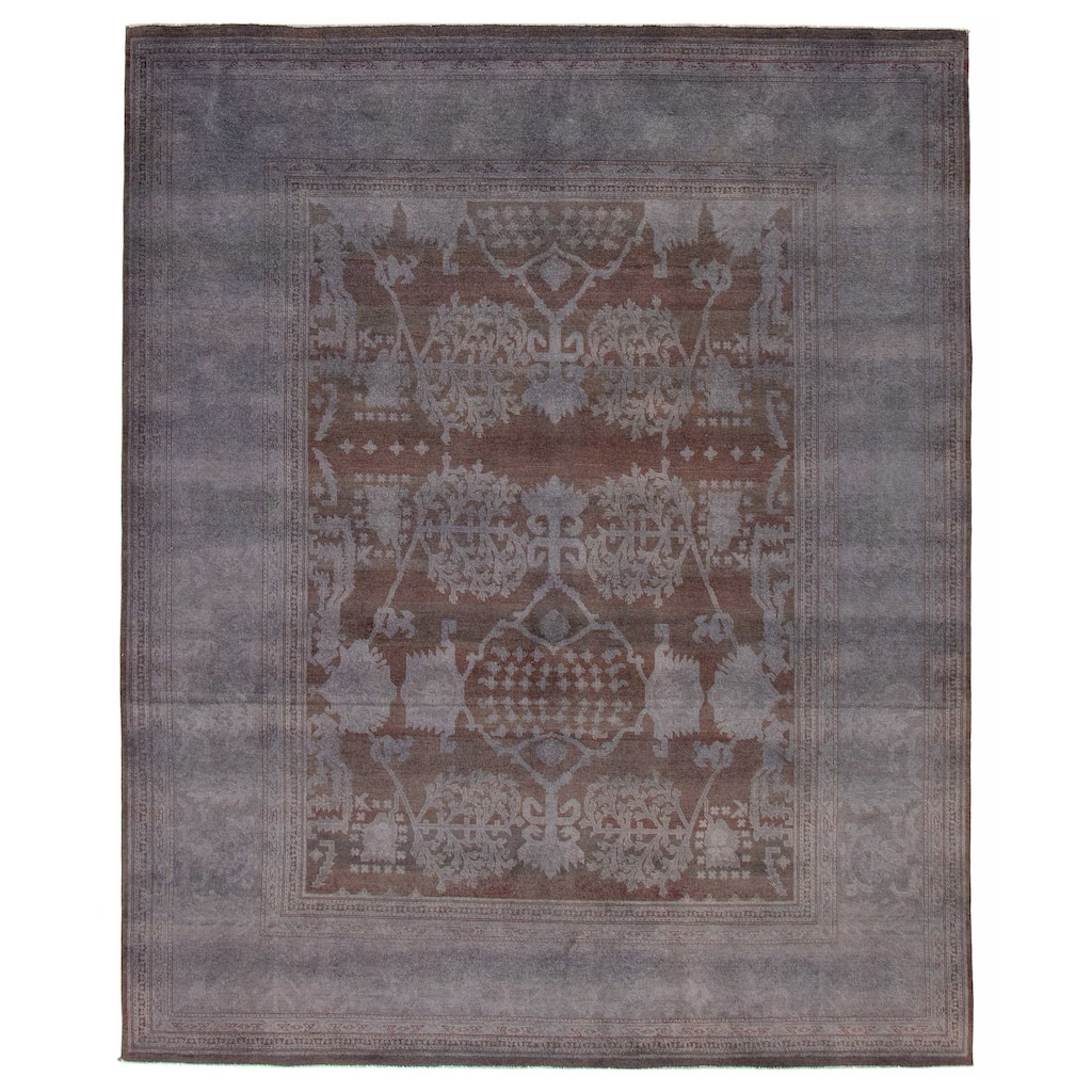 ECARPETGALLERY Hand-knotted Vibrance Grey Wool Rug - 8'0 x 9'7