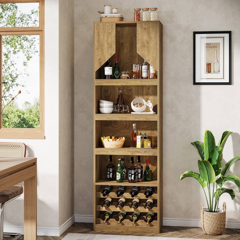 86.6" Tall Wine Bar Cabinet