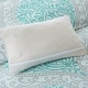 Daily Boutik Full / Queen Teal Turquoise Aqua Blue and White Damask ...