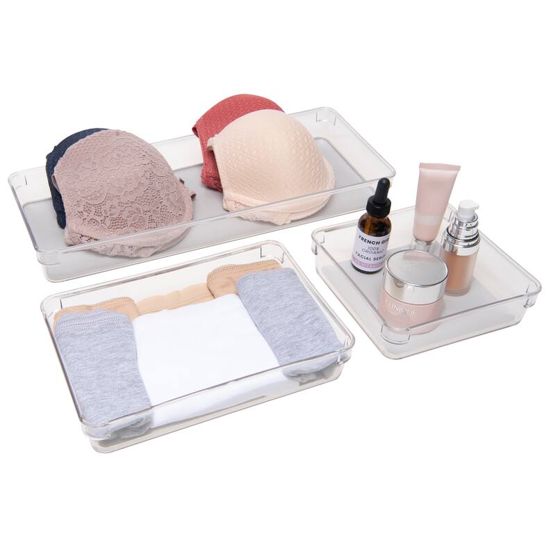 Simplify 3 Pack Multipurpose Drawer Organizers - 15.75"x 6.3"x 1.75"
