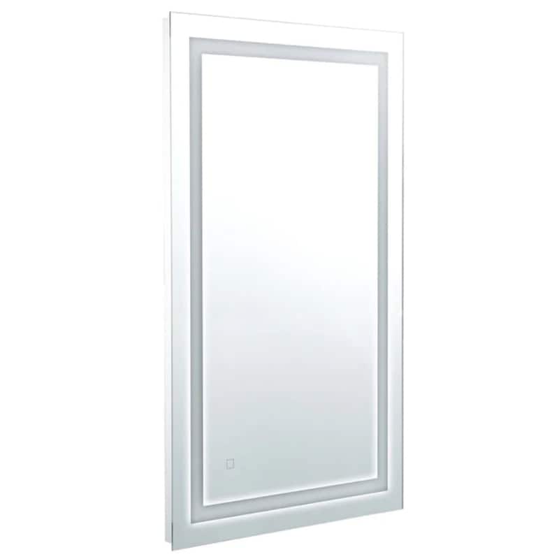 Modern Mirrors Zenith Wall Mounted Lighted Bathroom Mirror with Defogger, Touch Control LED Bathroom Vanity Mirrors - 40*24