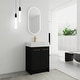 preview thumbnail 48 of 76, Plywood Freestanding Bathroom Vanity in Black Chestnut with Integrated Resin Sink