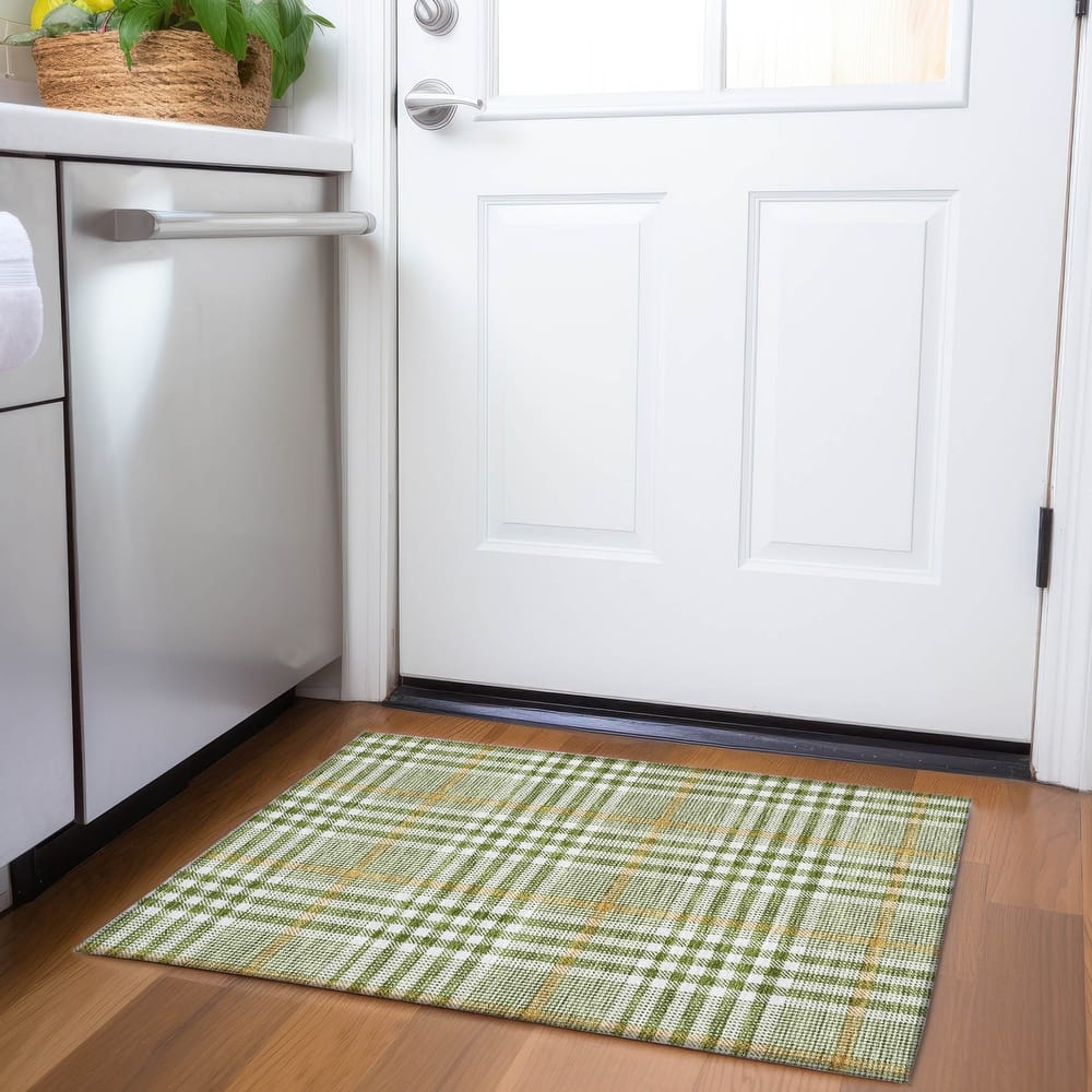 Premium Washable Super Soft Modern Plaid Mayfield Rug
