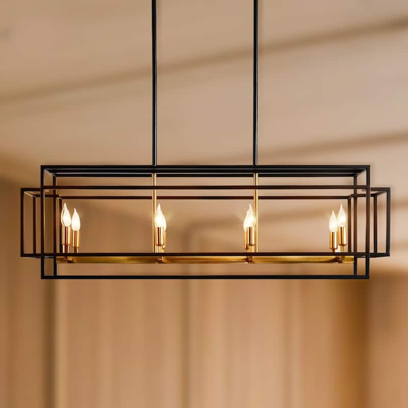 8 - Light Linear Chandeliers Kitchen Island Pendant Light