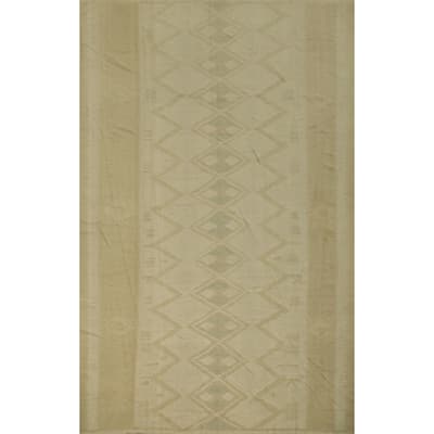 Hand Woven Oriental 100% Wool Carpet Southwestern Tribal Beige & Ivories Kilim Area Rug - 12' 10'' X 9' 9''