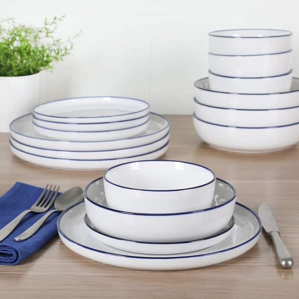 Gibson Home Oslo 16 Piece Dinnerware Set - Cobalt