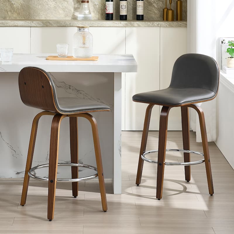 Upholstered Wood Swivel Bar Stools/ Counter Stool
