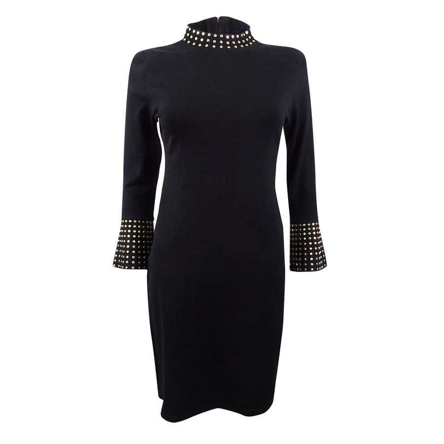 petite black sweater dress