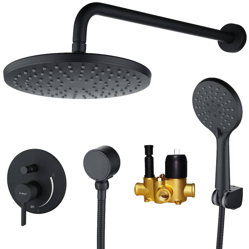 Matte Black 2-Spray Shower System with Handshower
