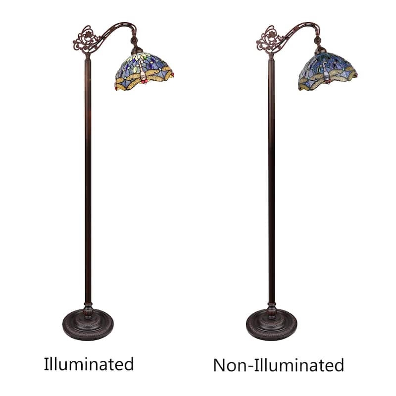Dragonfly Style 1 Light Floor Lamp - 61.9 inches High