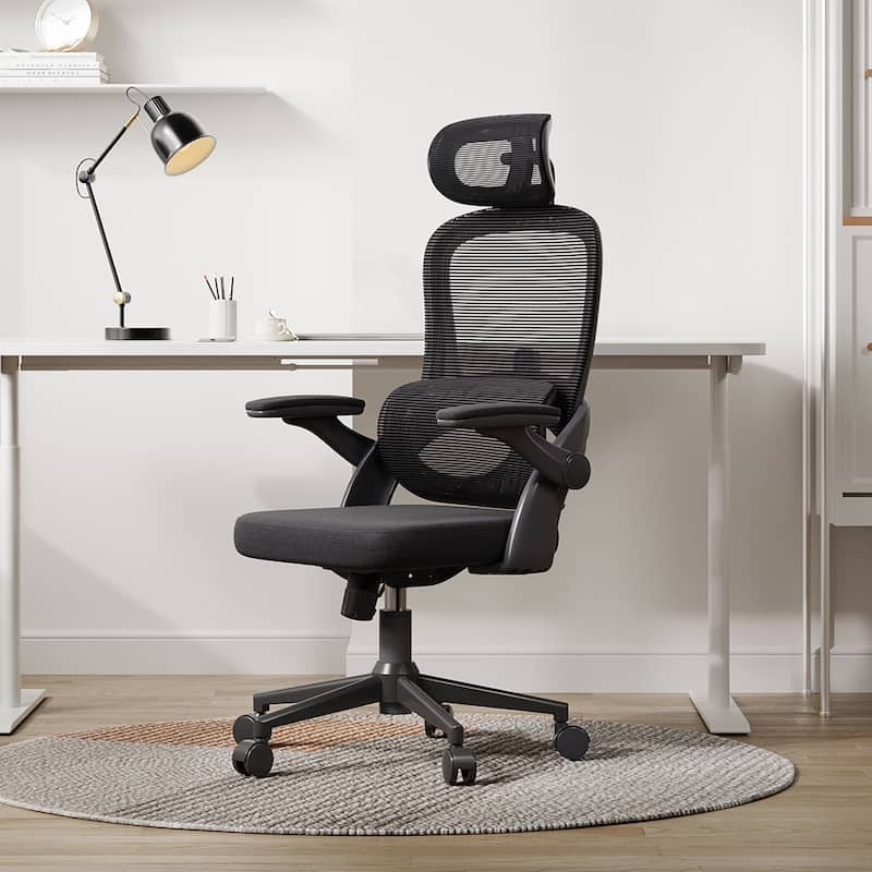SIHOO Ergonomic High Back Office Chair for Big and Tall People Black - 75*70*126 - Black