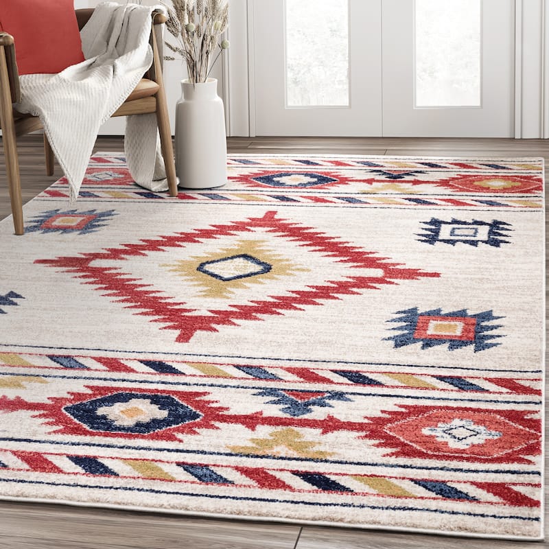 Abani Rugs Sedona SED230A Mexican Southwestern Beige Terra Area Rug - 7'9" x 10'2" - Beige
