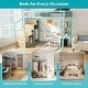 preview thumbnail 5 of 13, Full Loft Bed w/Desk & Storage - Heavy Metal Frame, 4 Cabinets, Staircase & Rack Space-Saver With USB & Outlet