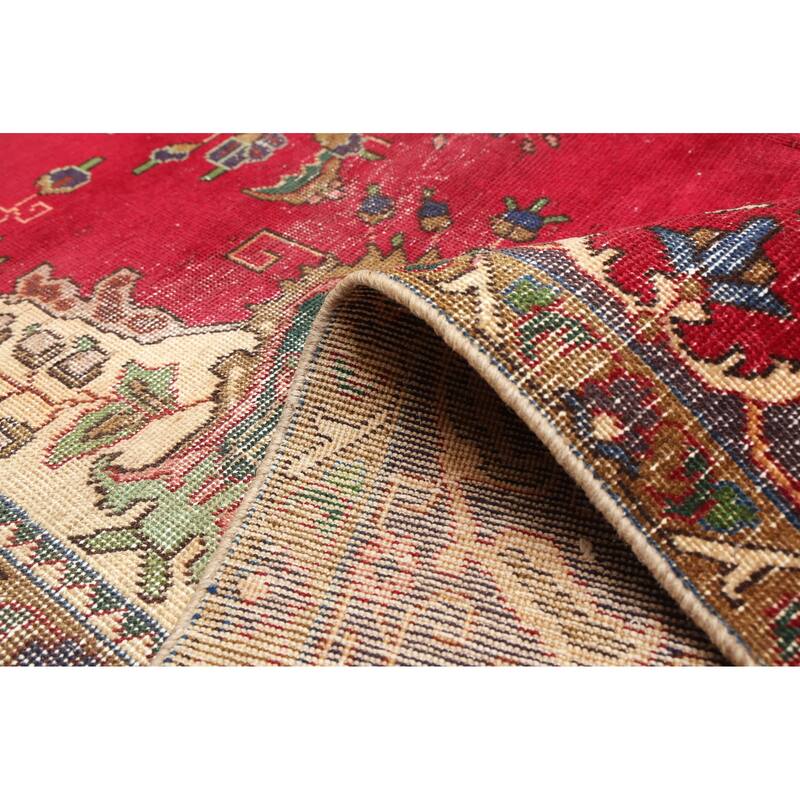 ECARPETGALLERY Hand-knotted Antalya Vintage Red Wool Rug - 9'6 x 12'8
