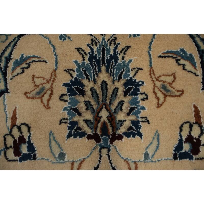 Hand Knotted Oriental 100% Wool Carpet Traditional Floral Red Nain Area Rug - 19' 0'' X 12' 10''