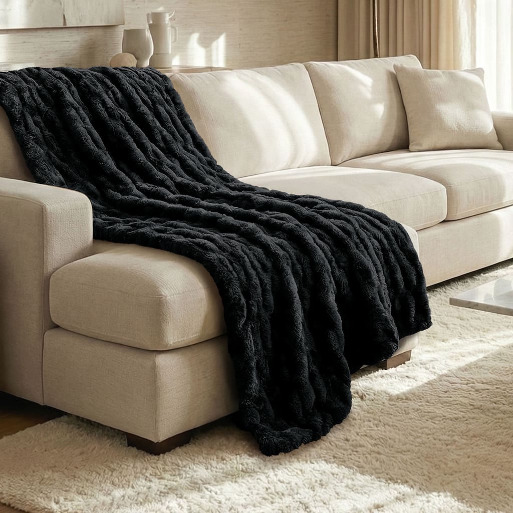 Soft Plush Faux Fur Fuzzy Throw