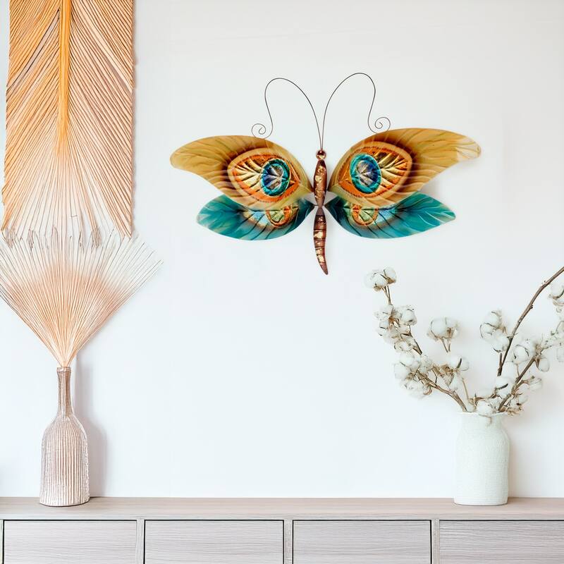 Dragonfly Wall Decor Peacock