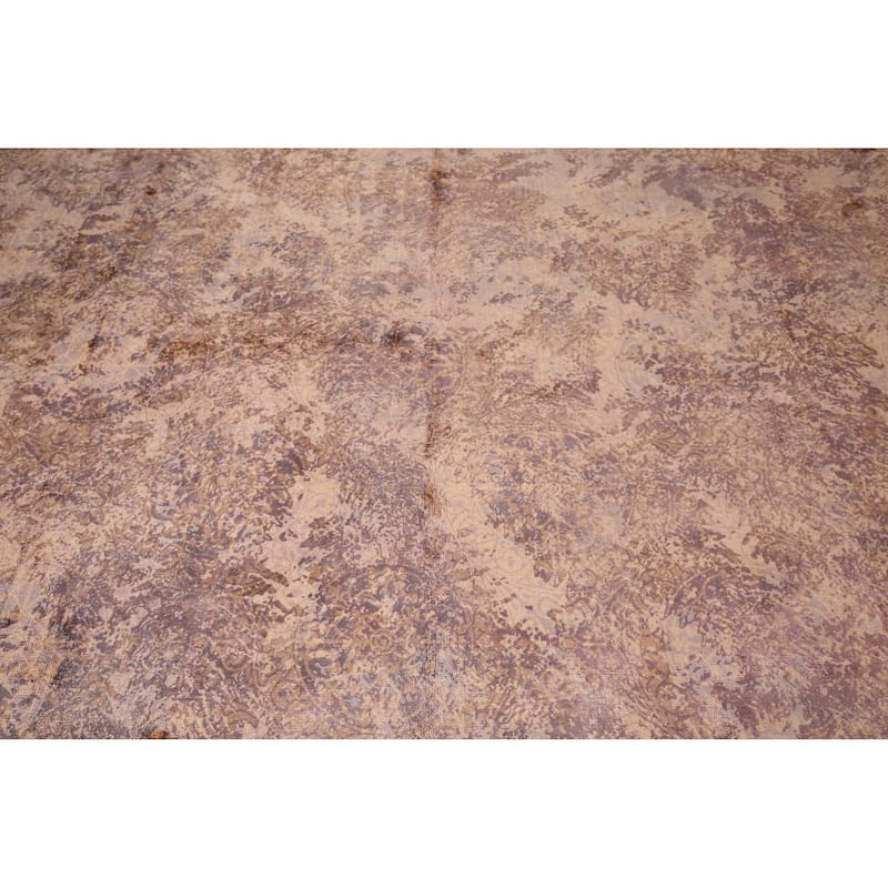 Abstract Indian Area Rug Hand-Knotted Wool Carpet - 8'2"x 11'5"
