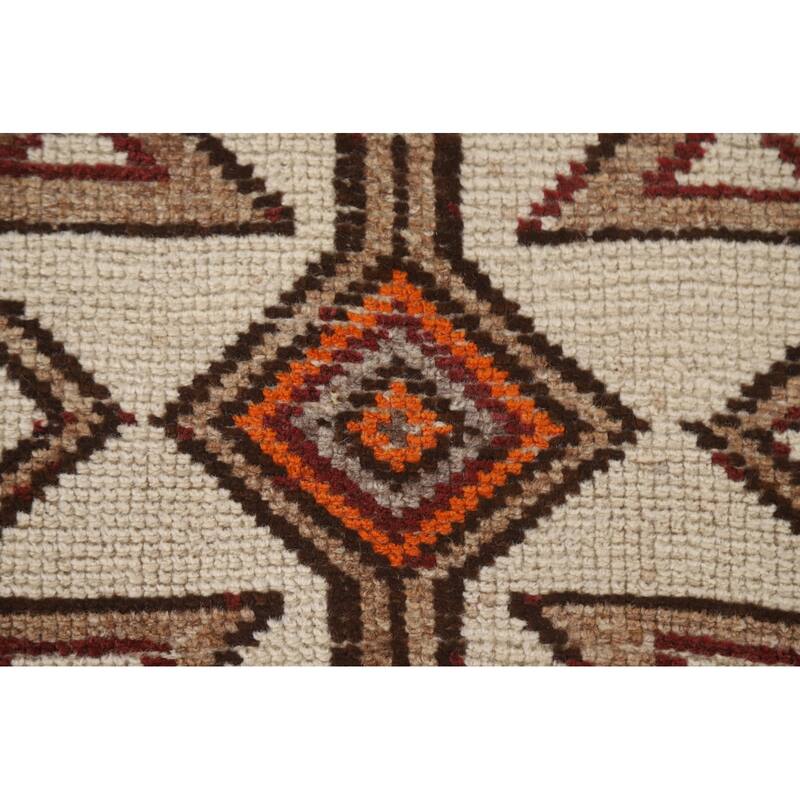 Natural Dye Anatolian Runner Rug Handmade Turkish Wool Carpet - 3'2"x 12'3"