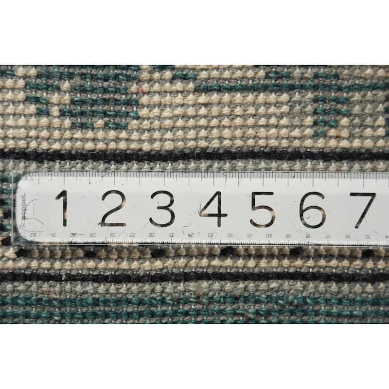 Art Deco Oriental Square Rug Handmade Wool Carpet - 8'1" x 7'11"