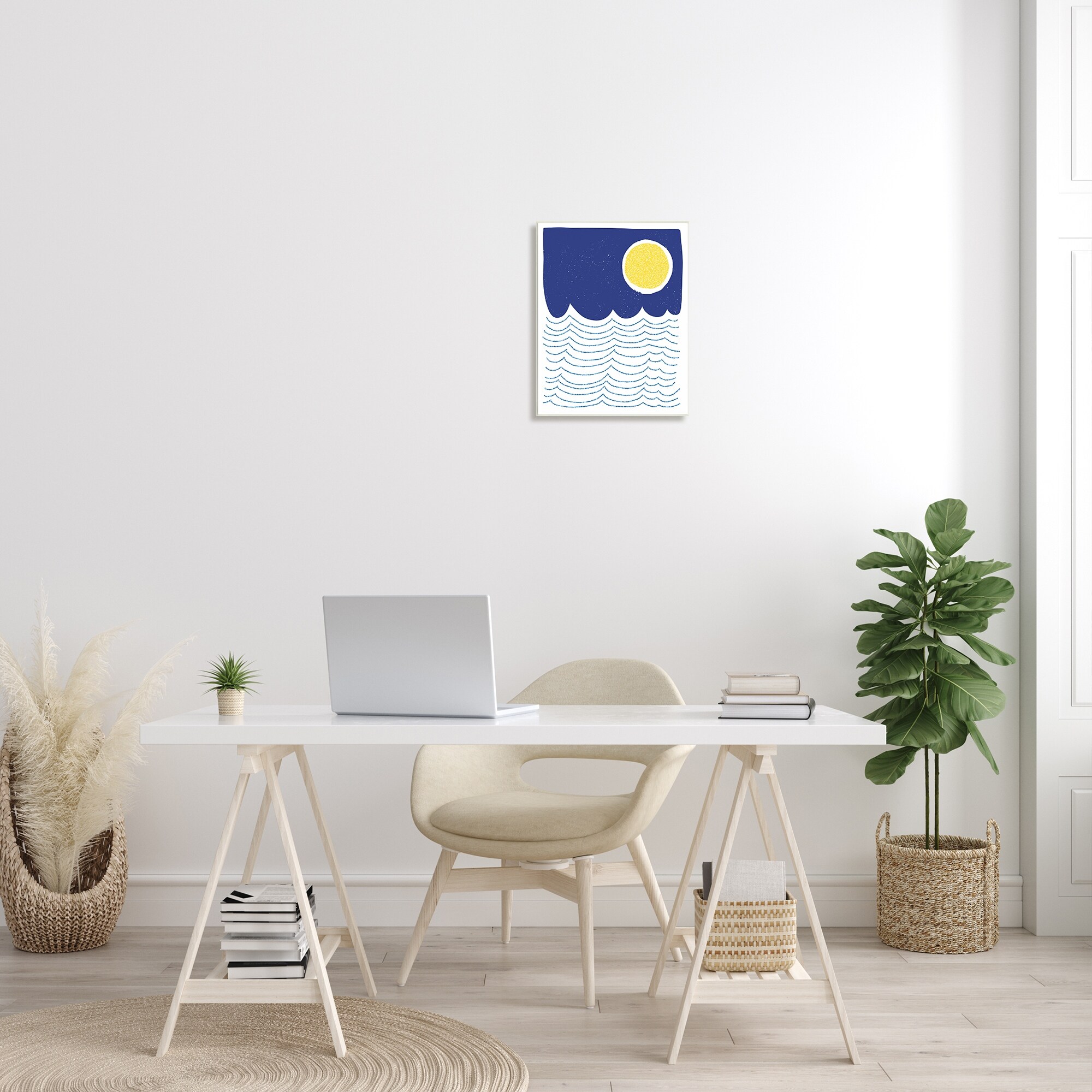 Stupell Bold Summer Sun Nautical Abstract Striped Ocean-image