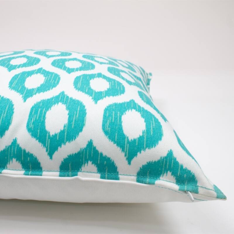 Jiti Outdoor Waterproof Sunbrella Bohemian Eclectic Bold Eye Patterned Square Throw Pillows Cushions for Pool Patio Chair