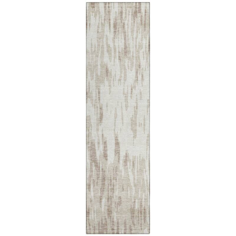 Machine Washable Indoor/ Outdoor Abstract Chantille Rug