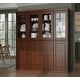 preview thumbnail 79 of 145, Palace Imports 100% Solid Wood Pantry Cabinet, Adjustable Shelves, 65" Wide, 71.5" Tall - 65" x 71.5" Mocha - 4 Clear Glass-4 Solid