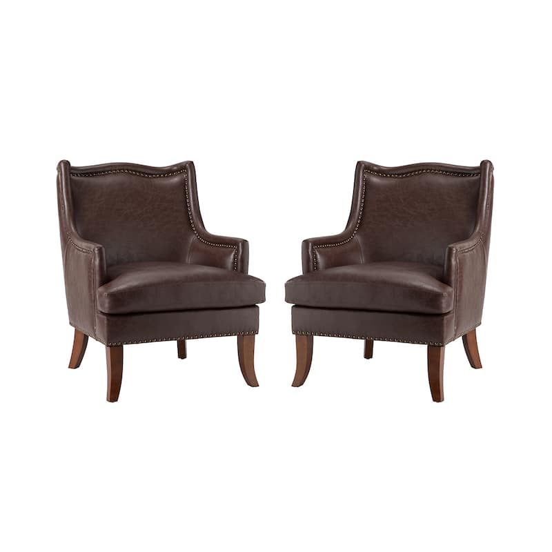 Konrad Comfy Living Room Vegan Leather Armchair by HULALA HOME