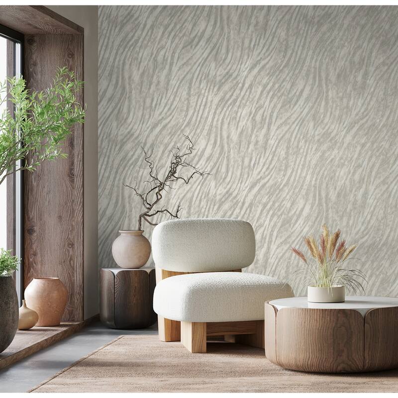 Fine Decor Arran Grey Swirling Stripe Wallpaper