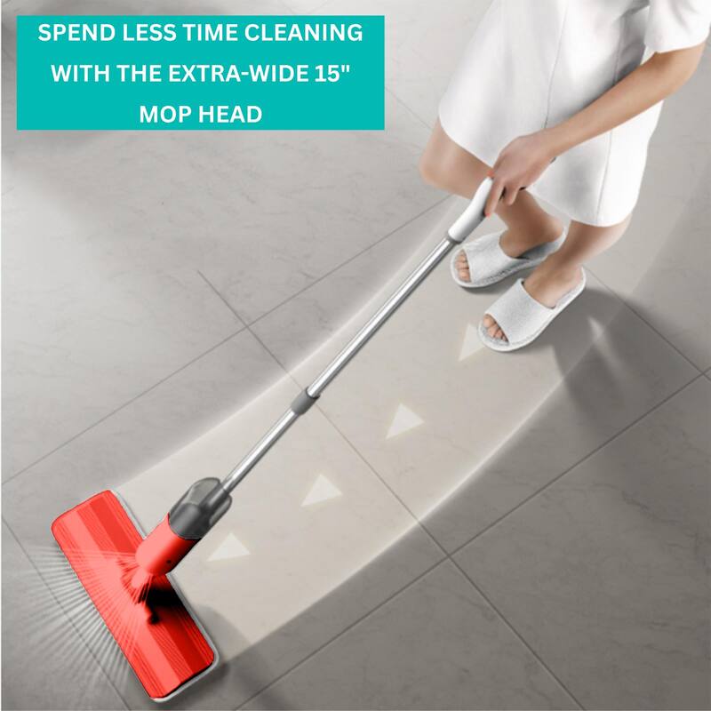 True & Tidy SPRAY-250 Spray Mop, Red