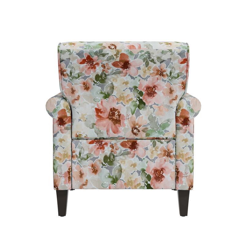 Herve Traditional Rolled Arm Accent Chair with Pewter Nailheads