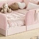 preview thumbnail 117 of 124, Twin/Full/Queen Teddy Fleece Floor Bed with Upholstered Safety Rails and Pocket