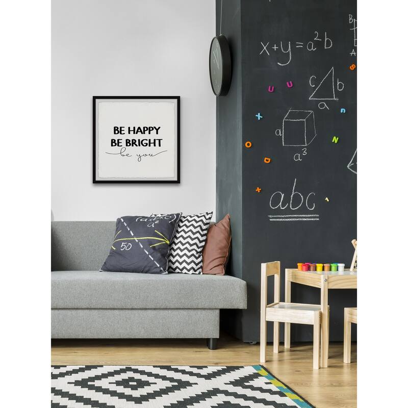 'Be Happy Be Bright' Framed Painting Print