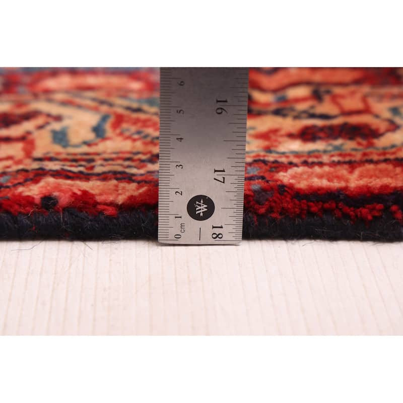 ECARPETGALLERY Hand-knotted Andelz Navy Wool Rug - 3'4 x 11'9