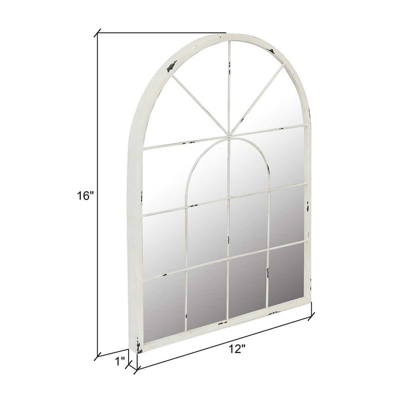 Tuscany Farmhouse Arch Metal Wall Mirror - 16"H x 12"W x 1"D