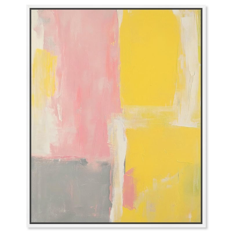 Blush and Sunshine Canvas by Art Remedy - 24" x 30" - White