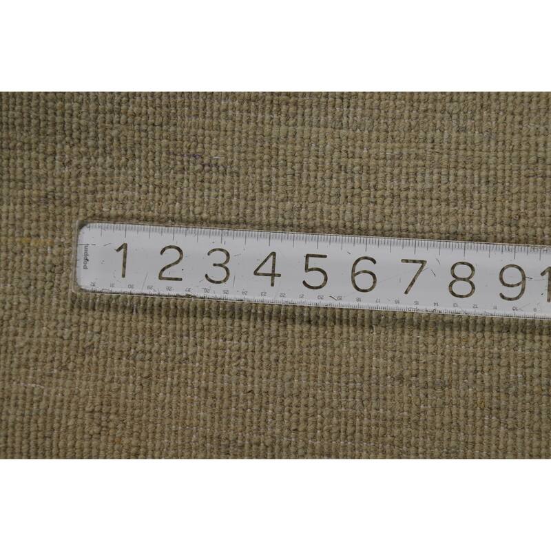 Sage Green Gabbeh Modern Area Rug Handmade Wool Carpet - 6'3" x 9'9"