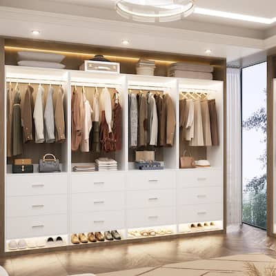 Cimly Freestanding Closet Sytem, Closet Organizer Wardrobe for Walk-in and Reach-in Closet