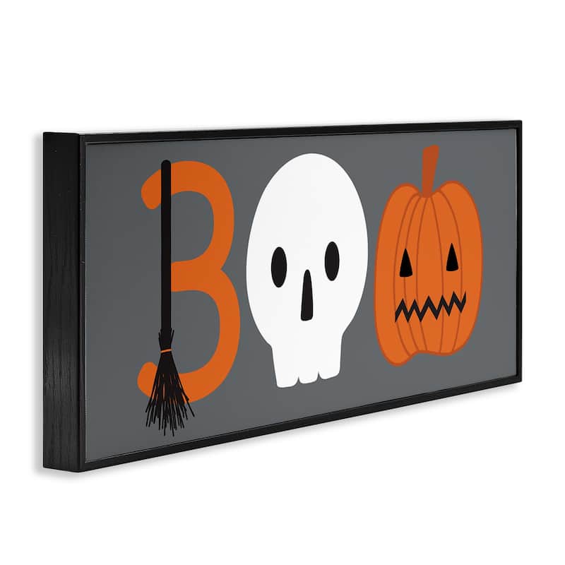 Stupell Boo Halloween Fun Typography Framed Giclee Art Design By Sazerelli Designs