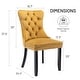 preview thumbnail 55 of 55, Set of 2 Modern Glam Velvet Dining Chairs - Armless TuftedAccent Side Chairs with Nailhead Trim & Ring Handle