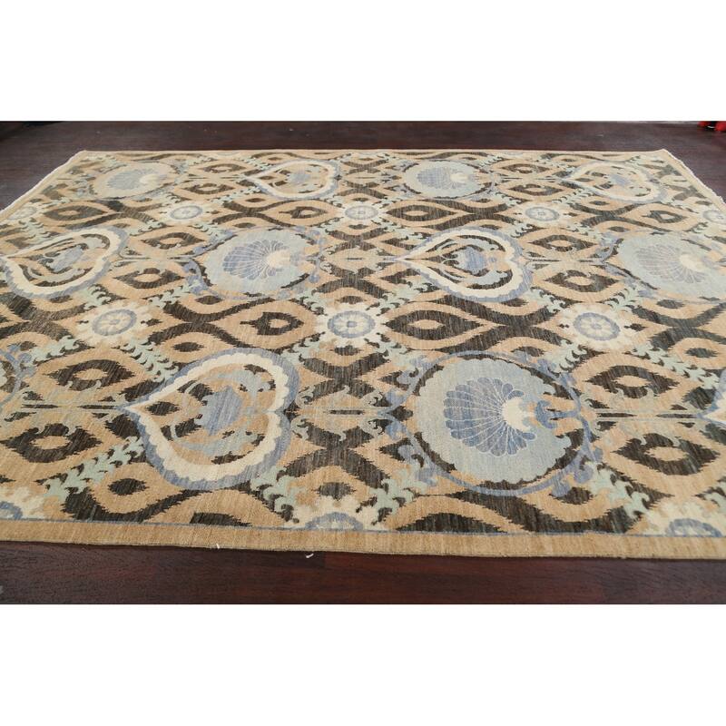 All-over Khotan Oriental Area Rug Wool Hand-knotted Living Room Carpet - 8'9" x 11'9"