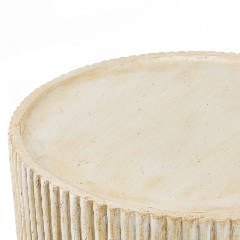 Christopher Knight Home - Robben Fluted Magnesium Oxide Travertine Coffee Table