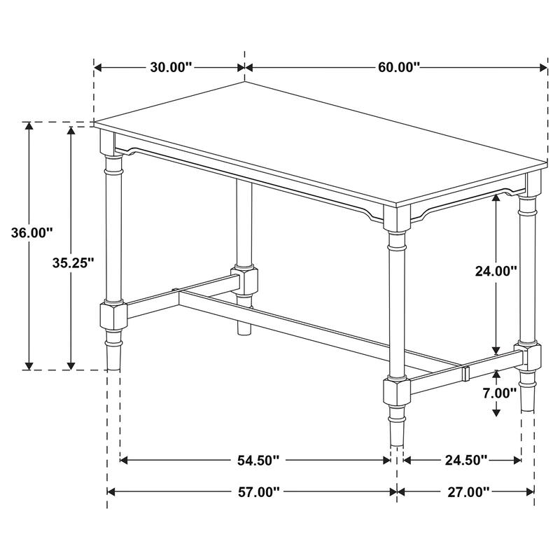 Martina 5-piece Rectangular Counter Height Dining Set