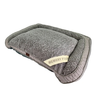 Celebrity Pet Luxury Pet Bed with Memory Foam Gray Large - 36"W x 27"D