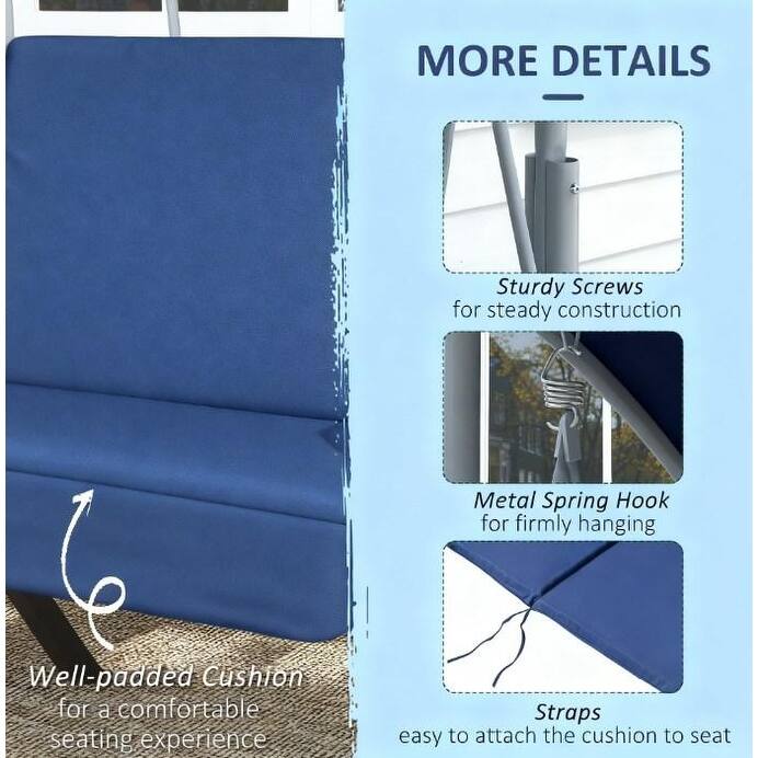 GDFStudio Outdoor Zephyra Steel-Polyester Patio Swing with Canopy and Storage