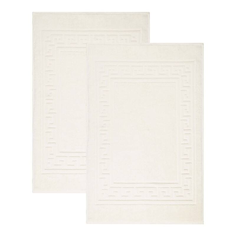 Blue Nile Mills 100% Cotton Thick Absorbent Washable Bath Mats Set of 2